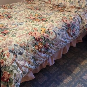 Ralph Lauren "Allison" Floral Duvet and Curtains in Pink, Blue, Yellow